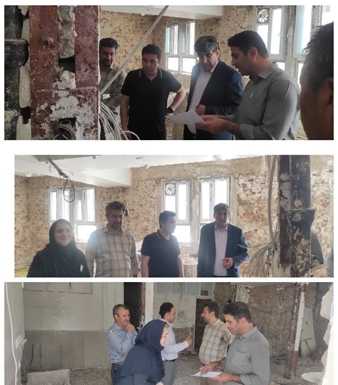 پیگیری و بازدید مستمر دکتر محمد حیدریان از روند نوسازی و بازسازی بیمارستان شهید آیت‌الله مدنی